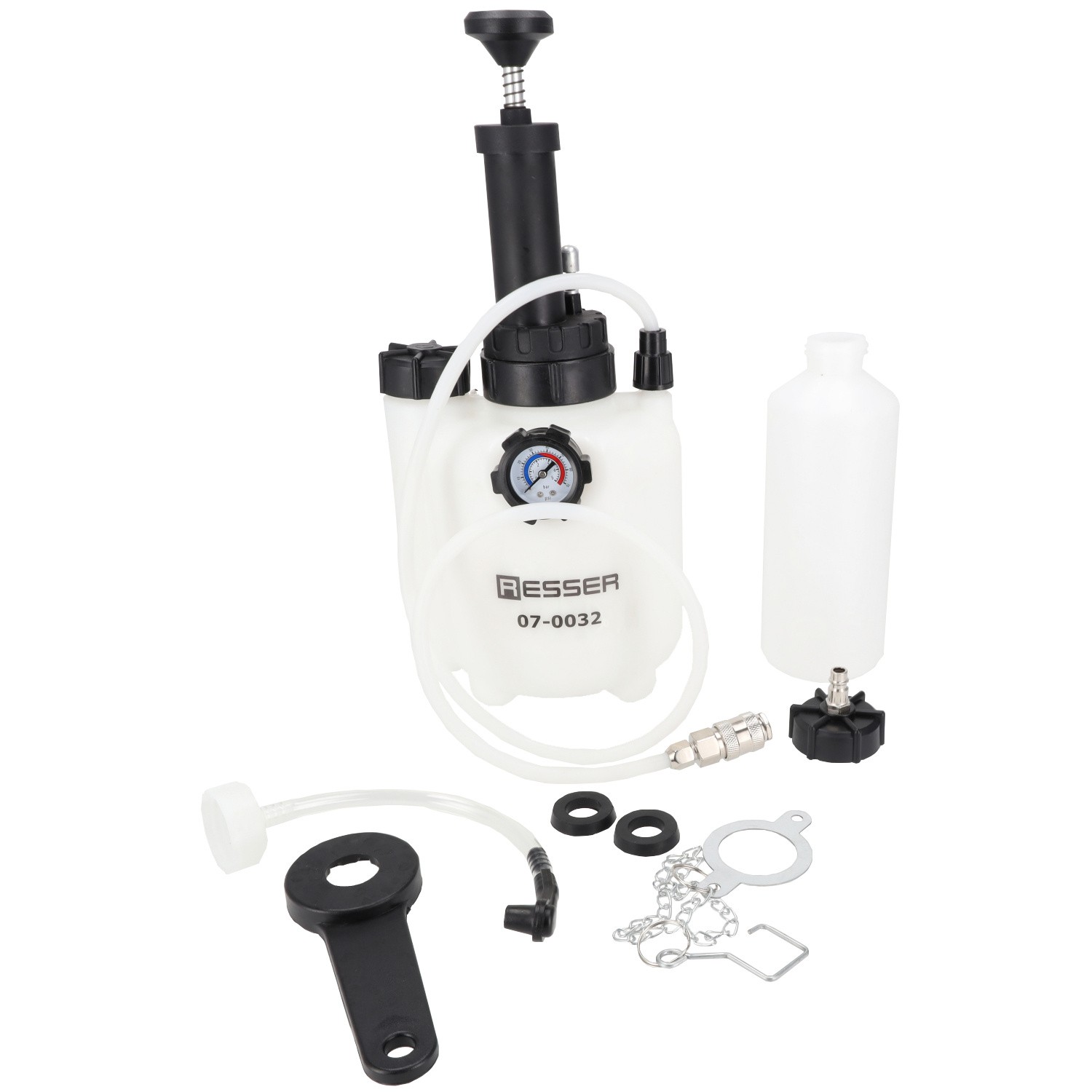 Pompka do odpowietrzania hamulców i wymiany płynu hamulcowego 3L RESSER