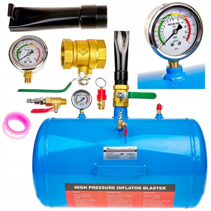 Inflator 40L do uderzeniowego pompowania opon zbiornik ciśnieniowy