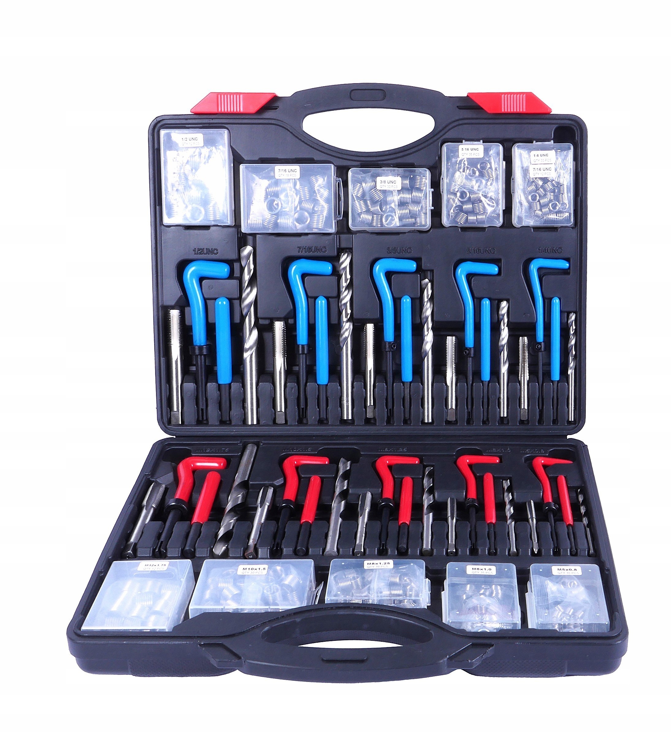 Zestaw do regeneracji gwintów Heli Coil metryczne i calowe M5 – M12 314 części