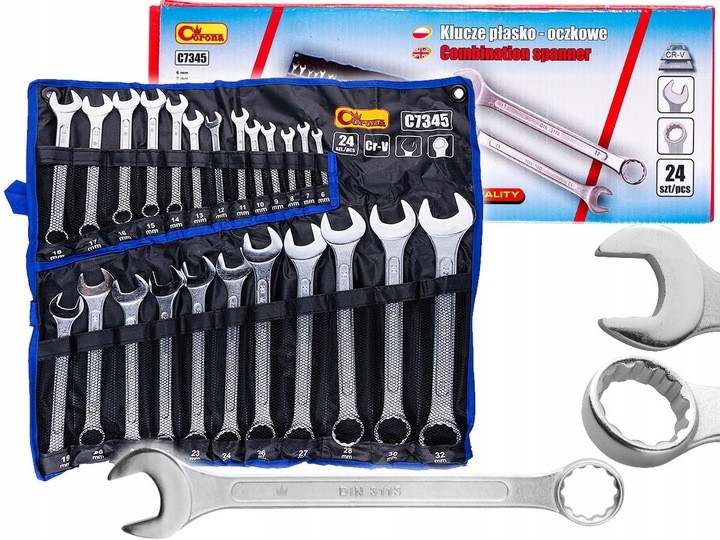 Klucze płasko oczkowe 6-32 MM 24 El Richmann