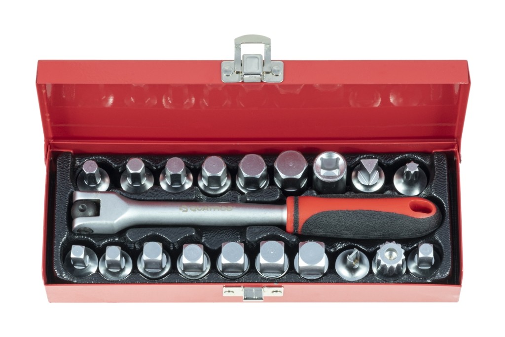 Zestaw klucze do korka oleju 3/8 " 20 el klucze do spustu oleju i filtrów Quatros