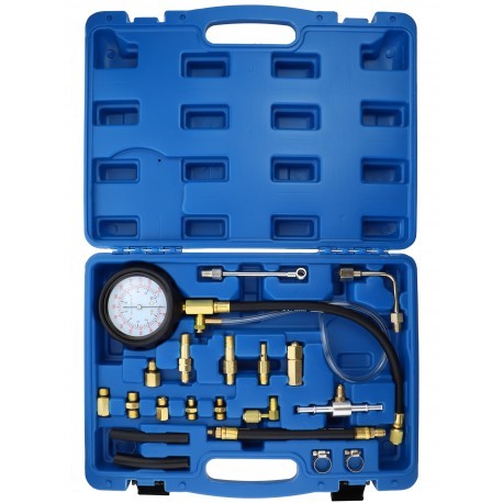 Tester ciśnienia wtrysku paliwa benzyna 0–10 bar 140 PSI miernik wtrysku + adaptery Magnus