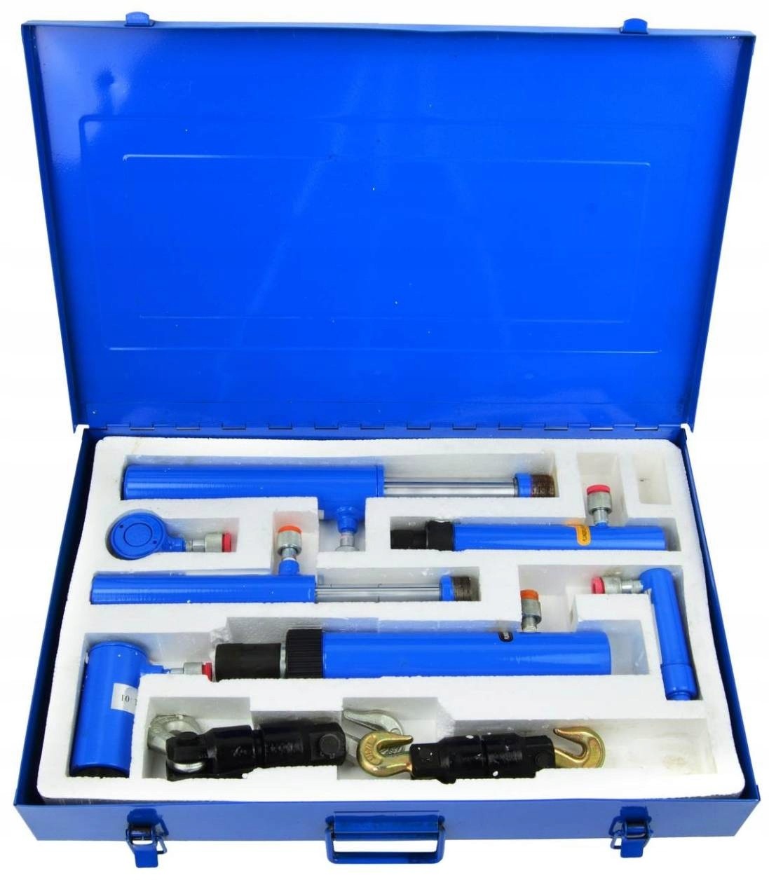 Hydrauliczny zestaw blacharski 10T Rozpieraki Siłowniki i ściągacze 7 el. Geko