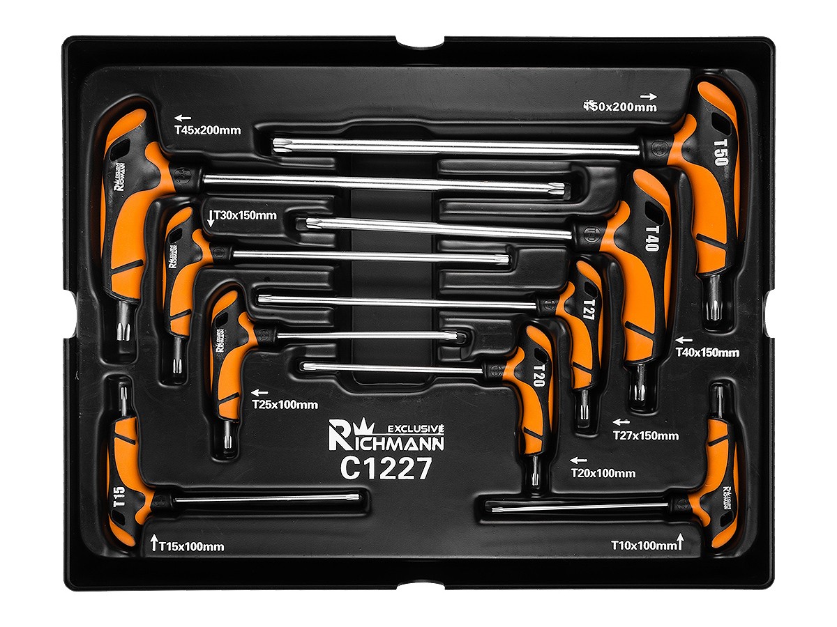 Wkład wkładka do szafki klucze TORX typu T kpl. 9 el. Richmann