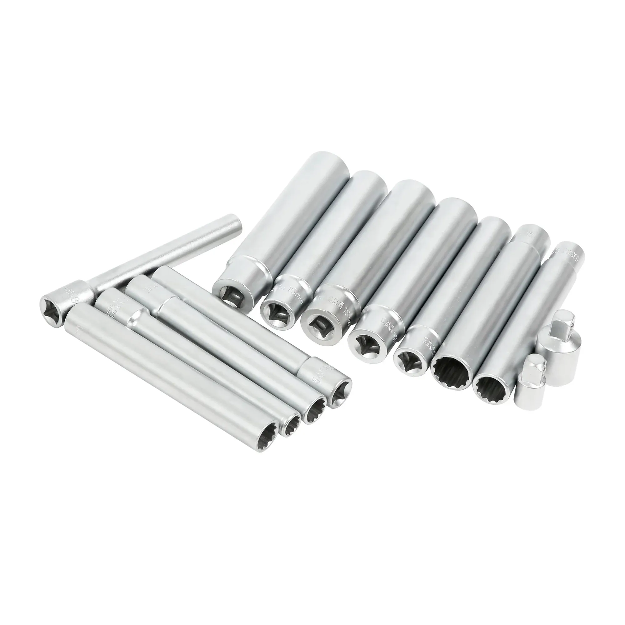 Zestaw Nasadek Nasadki 12 kątne ekstra długie 3/8 " 14 el 8-19mm 120mm Neilsen