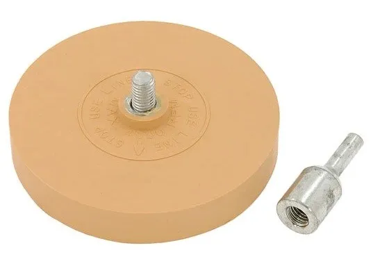 Krążek gumowy do usuwania kleju i naklejek 90mm z adapterem Neilsen