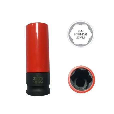 Specjalna nasadka udarowa klucz do kół KIA Hyundai 21 mm z osłoną PVC