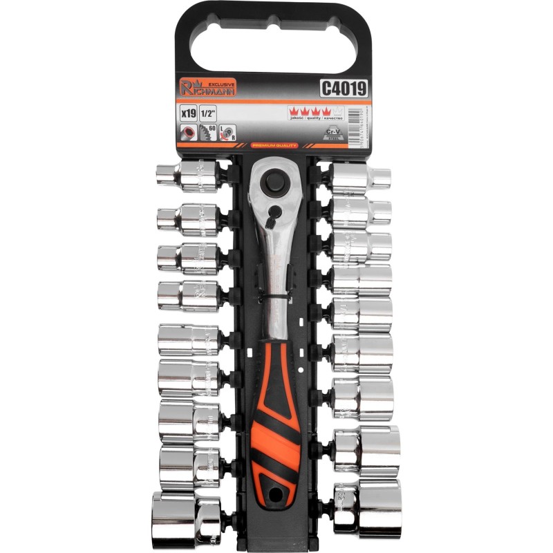 Klucze nasadowe nasadki grzechotka 1 2 8-32MM RICHMANN