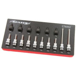 Klucze trzpieniowe nasadki Torx krótkie długie T40 16El 3/8"