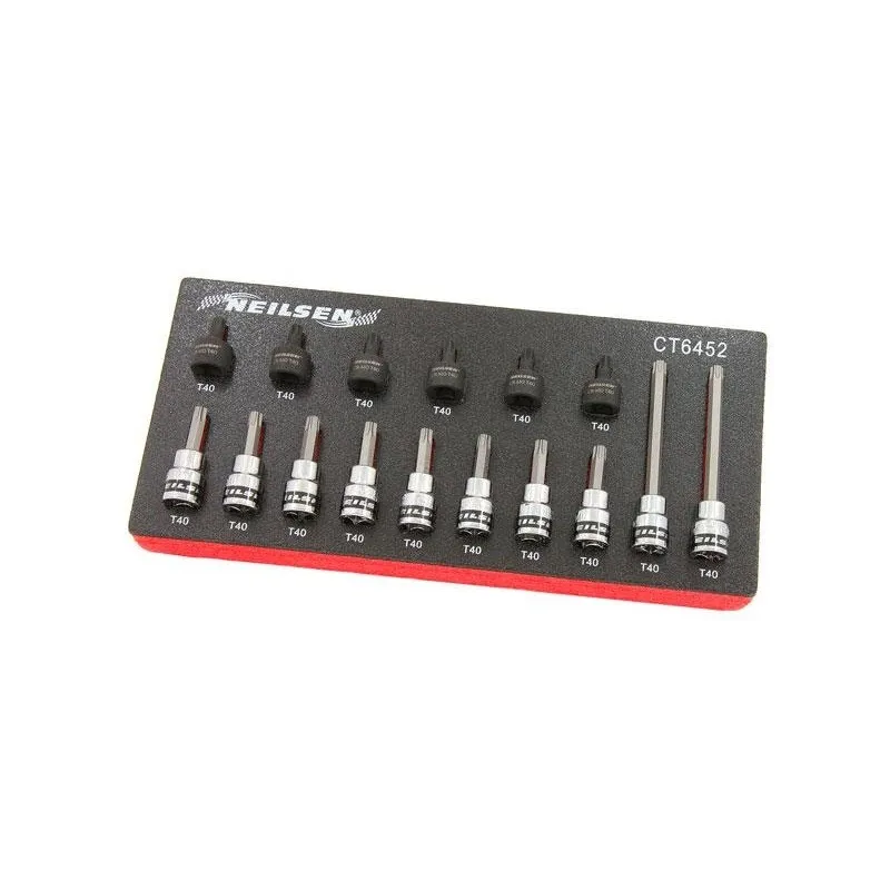 Klucze trzpieniowe nasadki Torx krótkie długie T40 16El 3 8