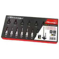 Klucze trzpieniowe nasadki Torx krótkie długie T40 16El 3/8"