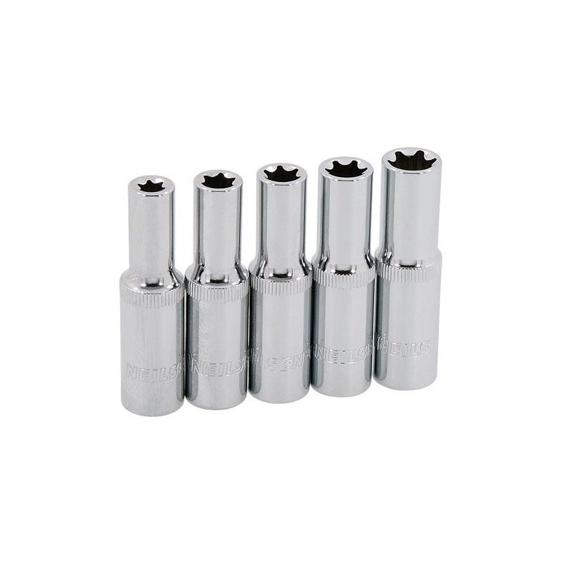NEILSEN Klucze nasadki e torx długie E8-E14 3 8