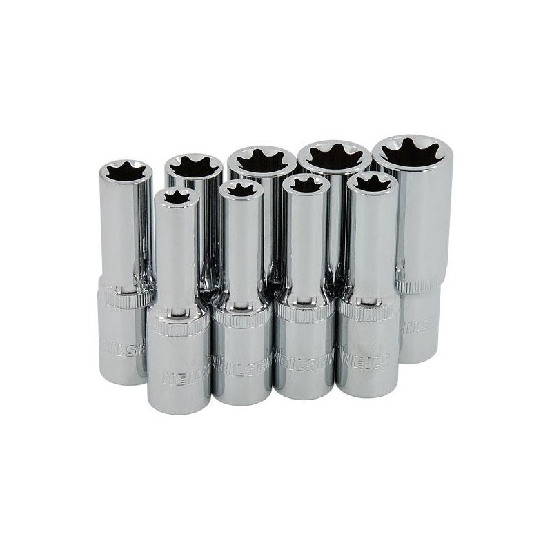 Klucze nasadki E TORX długie E10 - E24 1 2