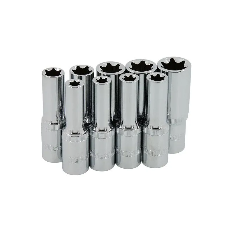 Klucze nasadki E TORX długie E10 - E24 1 2