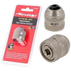 Uchwyt pokrętło do gwintowników wkrętaków na grzechotkę M5-M12 1/4 Neilsen