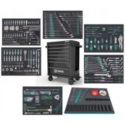 Sata Wózek narzędziowy szafka narzędziowa 7 szuflad 407 el