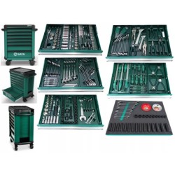 SATA Wózek narzędziowy szafka warsztatowa 7 szuflad PRO 338 el