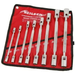 Jointed socket spanner set Nielsen Double-sided