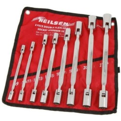 Klucze nasadowe przegubowe zestaw kluczy nasadowych przegubowych Nielsen Dwustronne