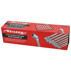 Klucze nasadowe przegubowe zestaw kluczy nasadowych przegubowych Nielsen Dwustronne