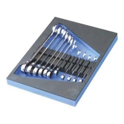 Moduł -zestaw kluczy płasko-oczkowych z grzechotką