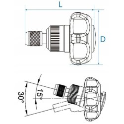 Mini grzechotką ręczna 48 zębów 1/4 " + bity 6 sztuk King Tony
