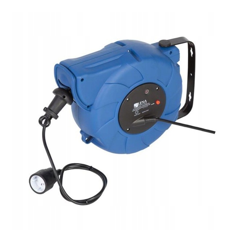 Przedłużacz bębnowy 15m naścienny elektryczny Lena Lighting