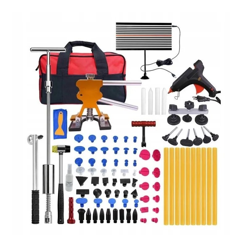 Zestaw do wyciągania wgnieceń wgniotek karoserii PDR z lampą Magnus