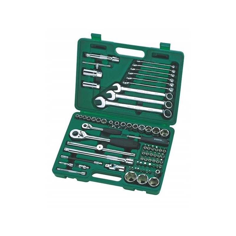 Walizka narzędziowa klucze nasadowe 1 4 1 2 74 El SATA