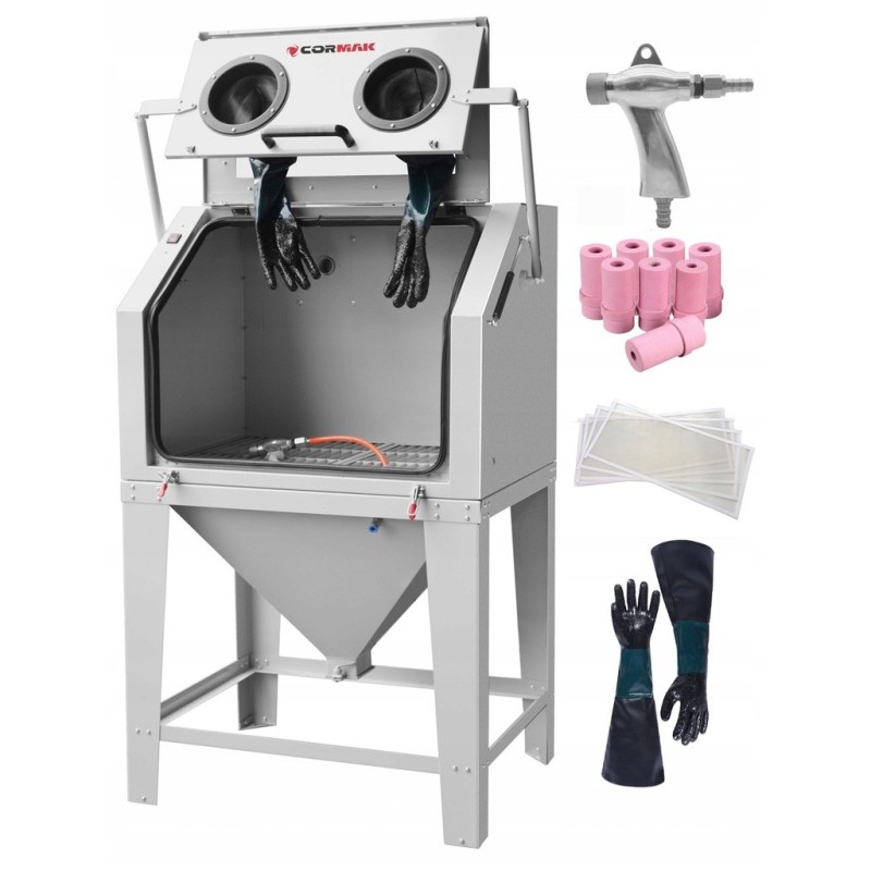 Piaskarka kabinowa 350 L - górne otwarcie KDP350TOP odciąg DC15