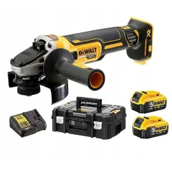 Zestaw Szlifierka kątowa akumulatorowa Dewalt 125mm XR 2x 5.0 AH