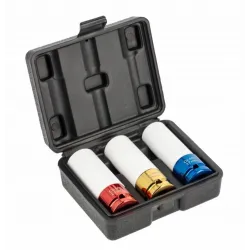 Set of alloy wheel sockets 3 pieces, 1/2" HOGERT