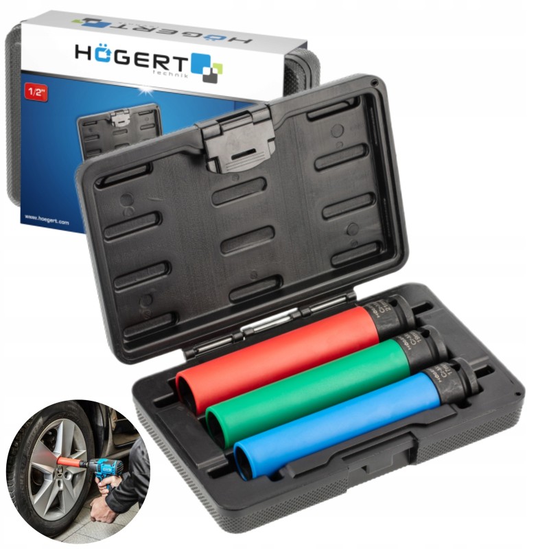 Nasadki do Felg długie alu do Kół Zestaw 3szt 1 2 17 19 21 HT4R106