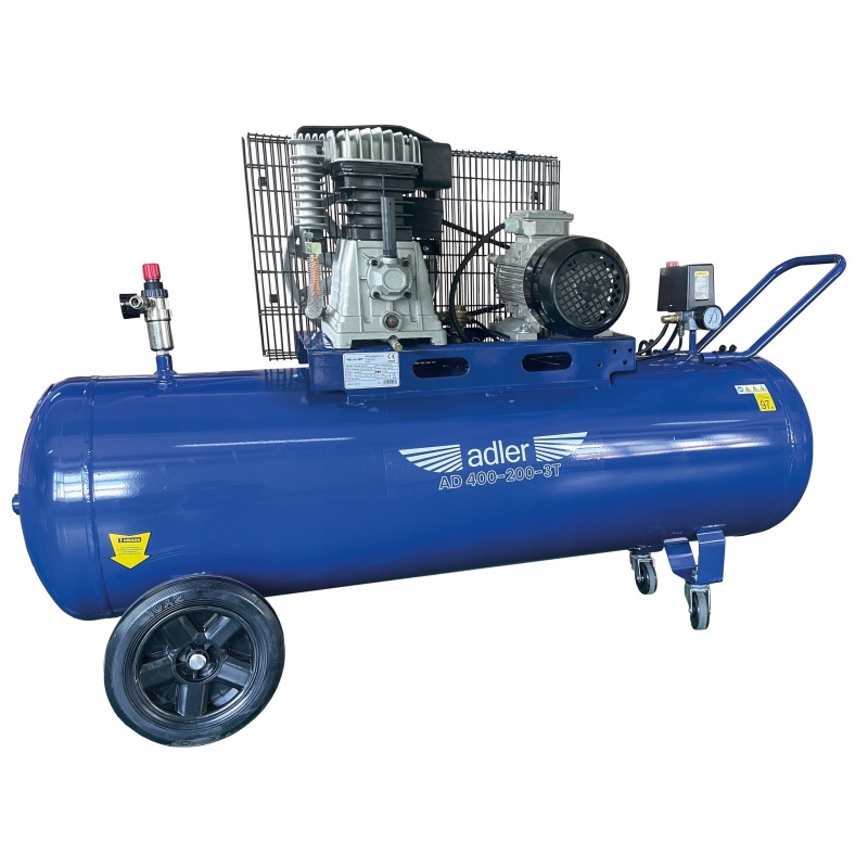 Kompresor sprężarka tłokowa olejowa 200 L 400V 10 BAR Adler