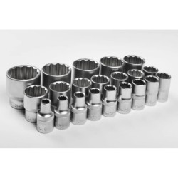 Zestaw nasadki klucze nasadowe 12 kątne 1/2 " 8 - 34 mm 21 el Hogert