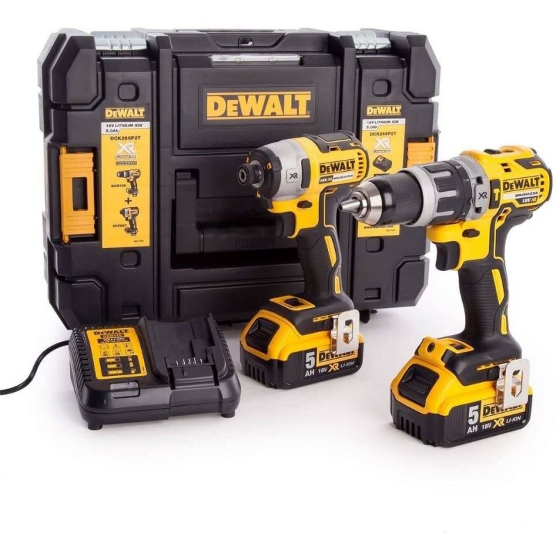 Zestaw Combo Wkrętarka DCD796 Zakrętarka DCF887 2 x Aku Walizka 18V Dewalt