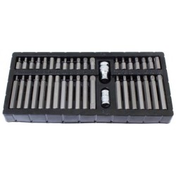 Zestaw klucze imbus spline torx 42 części bity adaptery 40 el