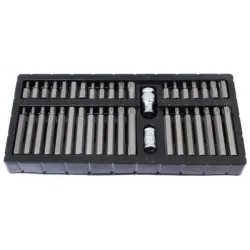 Zestaw klucze imbus spline torx 42 części bity adaptery 40 el