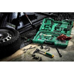 Zestaw klucze nasadowe walizka narzędziowa 104 el 1/4 1/2 SATA