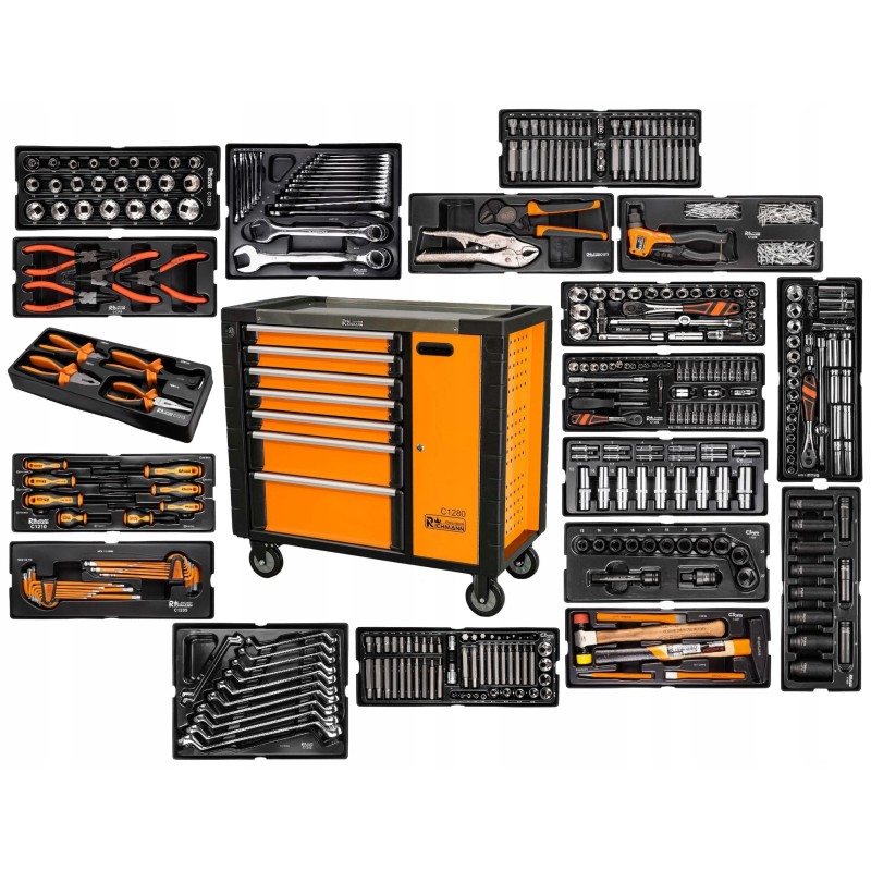 Szafka narzędziowa wózek warsztatowy szeroki 495 El 7 szuflad Corona