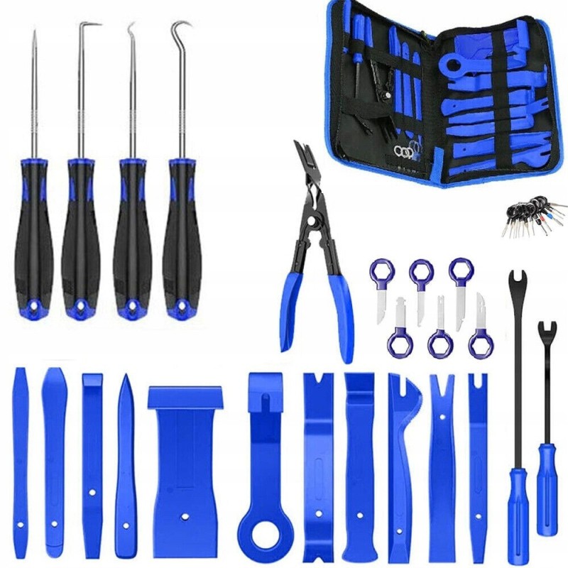 Ściągacz do tapicerki i listw spinek samochodowych zestaw 43el Resser