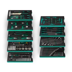 Sata wózek narzędziowy 152 EL COMBO S GREEN szafka narzędziowa 7 szuflad