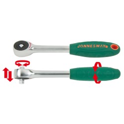 Grzechotka 3/8 ” z obrotową rączką 60 zębów klucz zapadkowy CrV Jonnesway