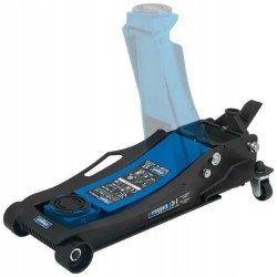 Podnośnik żaba hydrauliczny 5T nisko profilowy szybki min-96mm, max-595mm z pedałem