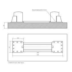 Podnośnik dwukolumnowy automatyczny 4T 1550mm Łapy 400V GRUBBER
