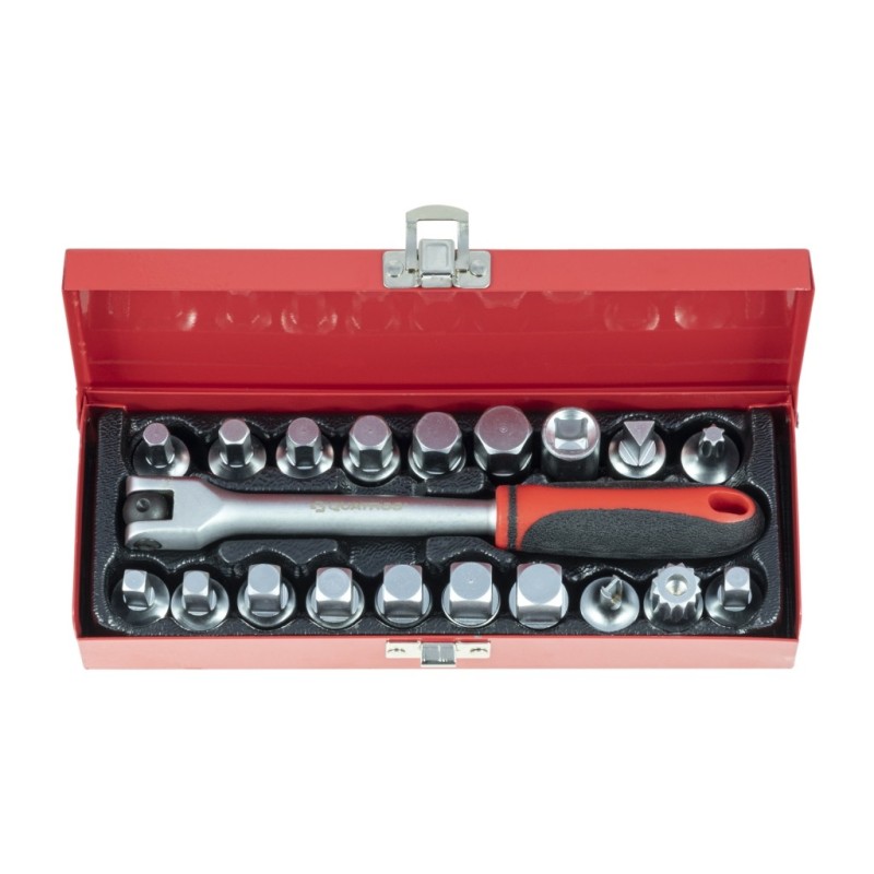 Zestaw klucze do korka oleju 3/8 " 20 el klucze do spustu oleju i filtrów Quatros