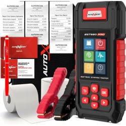 Tester akumulatora 12V/24V PRO z drukarką miernik CCA test ładowania rozruchu AUTOXSCAN