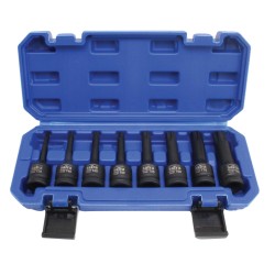 Nasadki TORX udarowe 1/2 " zestaw 8 szt bity TORX T30 - T80 Cr-Mo SATRA