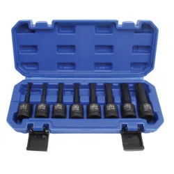 Nasadki TORX udarowe 1/2 " zestaw 8 szt bity TORX T30 - T80 Cr-Mo SATRA