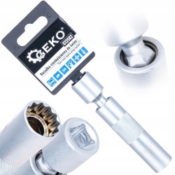 Nasadka klucz do świec zapłonowych 14 mm 3/8 " przegubowa cienkościenna 12-kąt